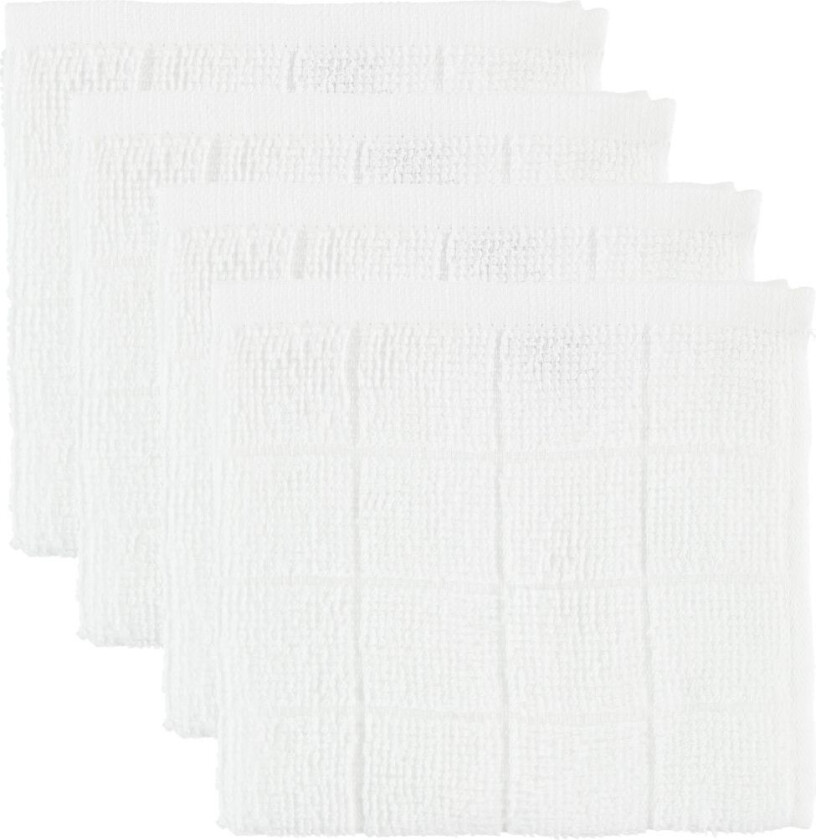 Pippi Vaskekluter - 4-pack - Hvit - Pippi Baby - OneSize - Vaskeklut