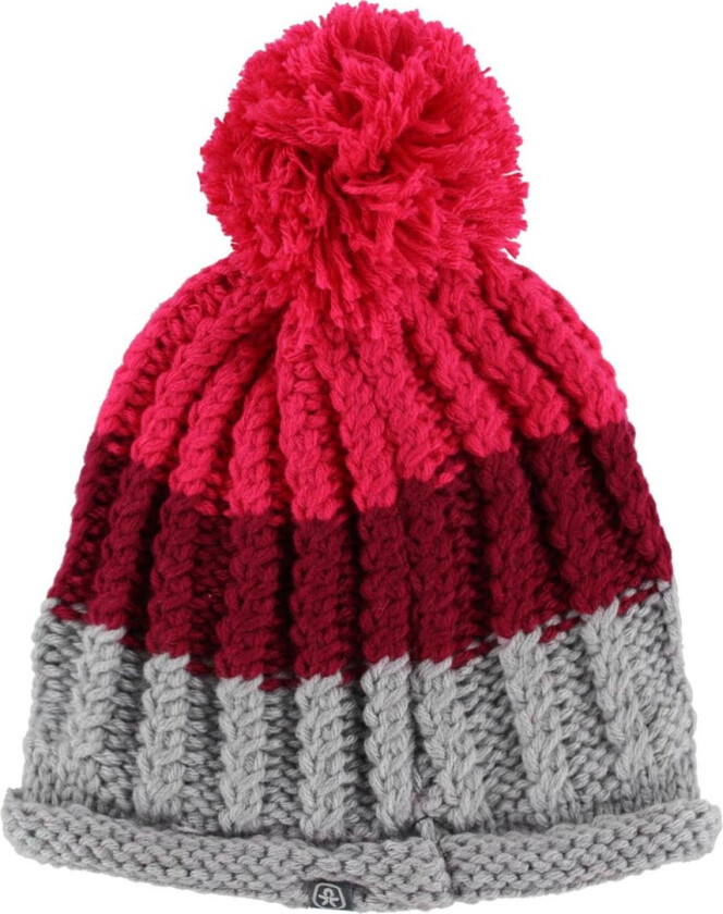 Strikkelue - Robertu - Grå/Bordeaux/Rosa m. Dusk - - 50 cm - Lue