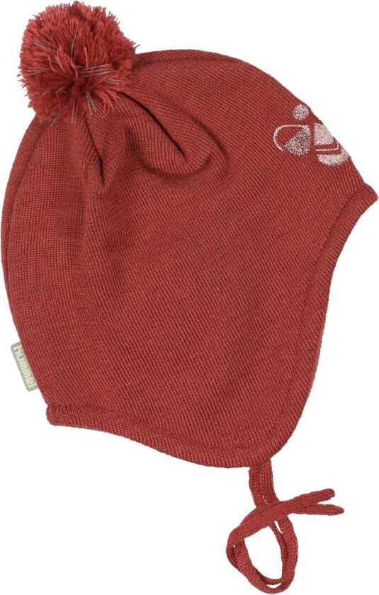 Strikkelue - HMLDodo - Ull/Polyester stoff - Korall - - 42-44 cm - Lue