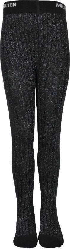 Strømpebukser - Bambus - Svart m. Glitter - - 68/74 - Strømpebukser