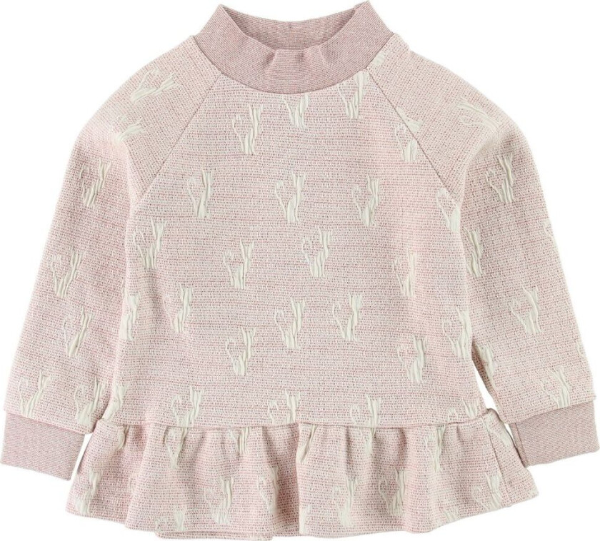 Mini Q Ture Genser - Kicka - Hvit m. Glitter/Katter - Mini A Ture - 68 - Genser