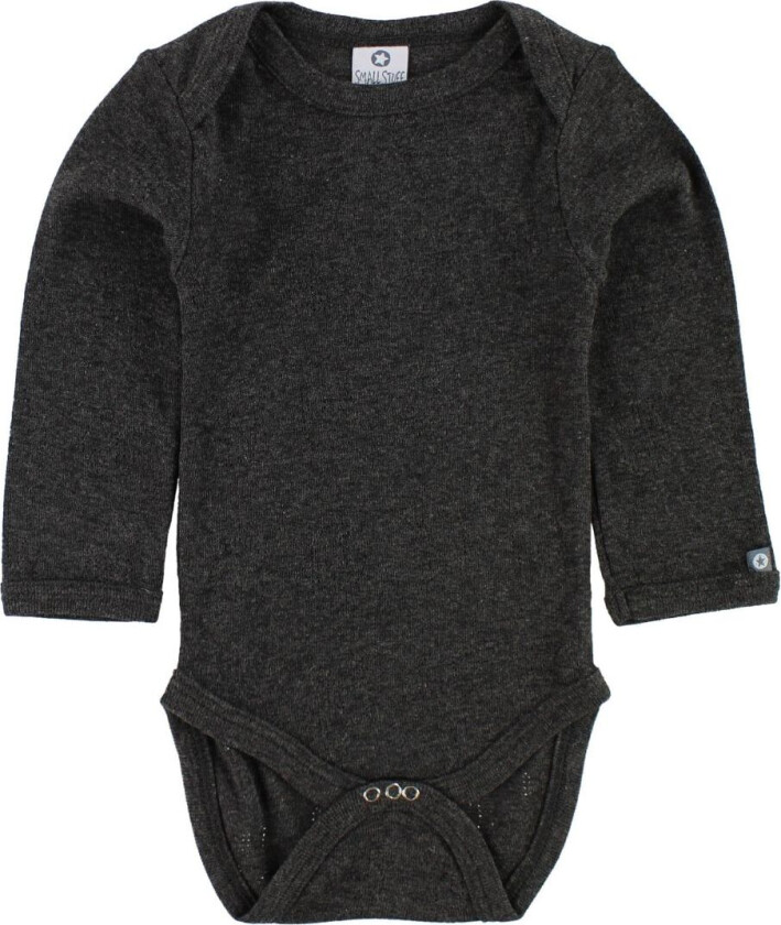 Body L/æ - Koksmelert m. Elefanter - - 1 år (80) - Langermet Body