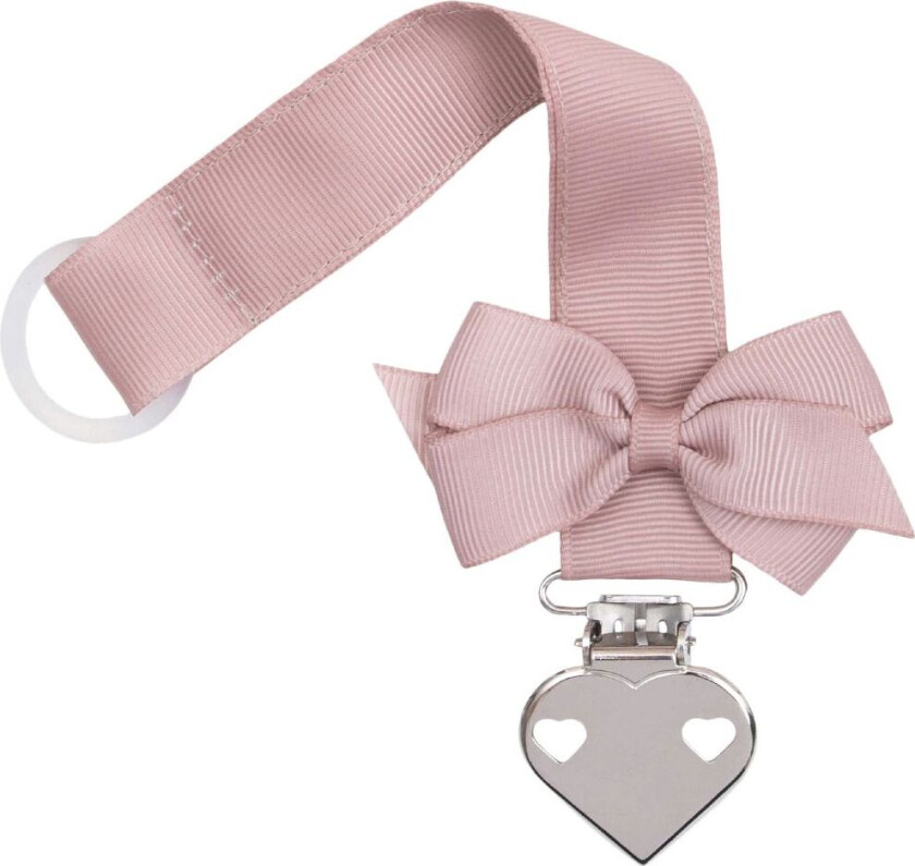 Smokkesnor - Støvet Roa m. Sløyfe/Hjerte - - OneSize - Smokkebånd