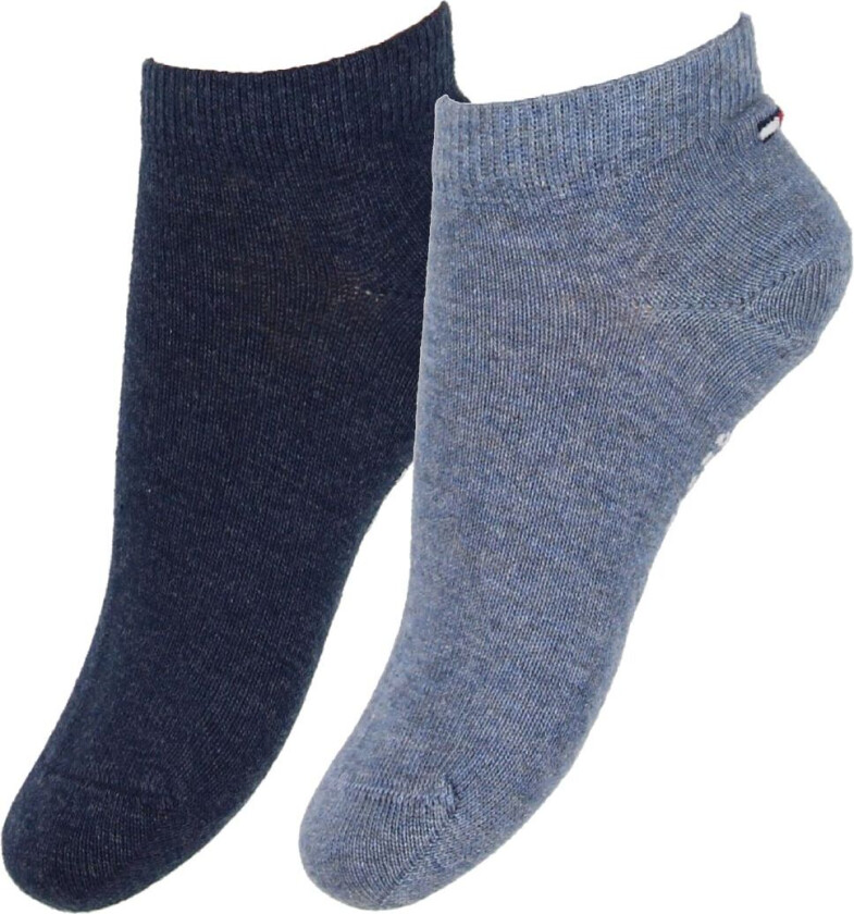 Ankelsokker - 2-pack - Sneaker - Blå Melert/Navy - - 31/34 - Sokker