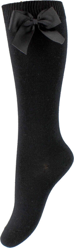 Knestrømper m. Sløyfe - Svart - - 3-6 md - Sokker