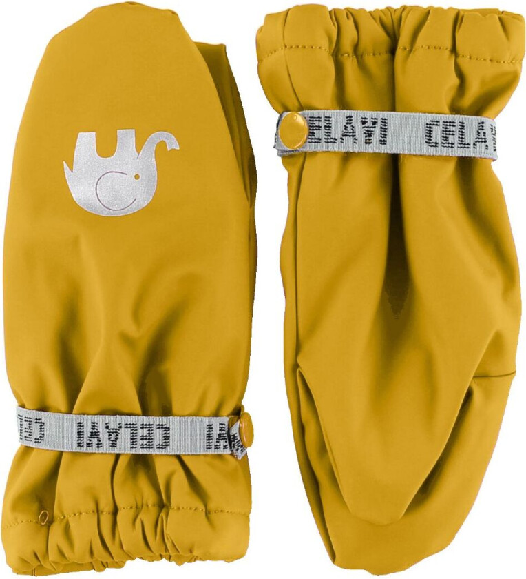 Votter m. Fleece - PU - Gul - - 4-6 år (104-116) - Votter