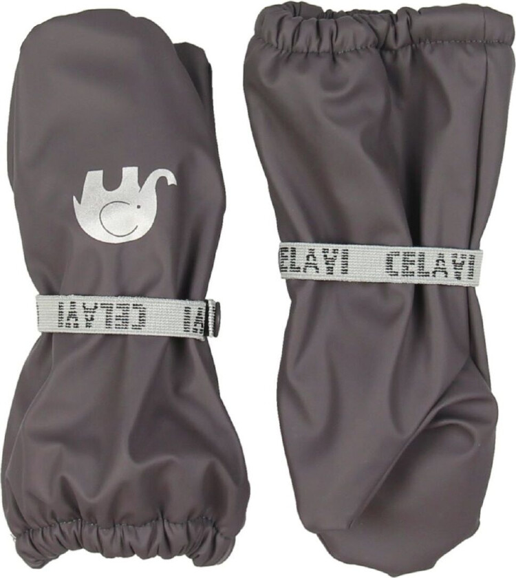 Votter m. Fleece - PU - Grå - - 2-4 år (92-104) - Votter
