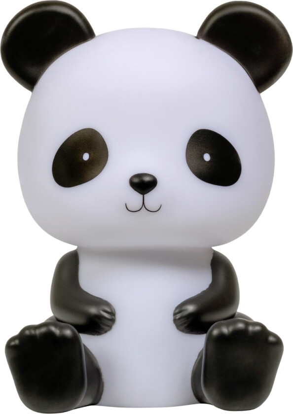 Nattlampe - Panda - 19 cm - Svart/Hvit - - OneSize - Nattlampe