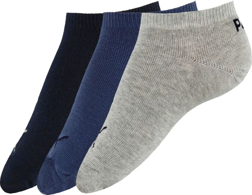 Ankelsokker - 3-pack - Sneaker Plain - Blå/Grå Melert/Navy - - 43/46 - Sokker