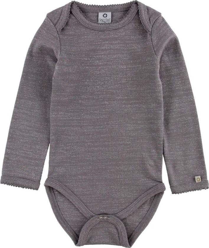 Body L/æ - Lilla m. Glitter - - 68 - Langermet Body