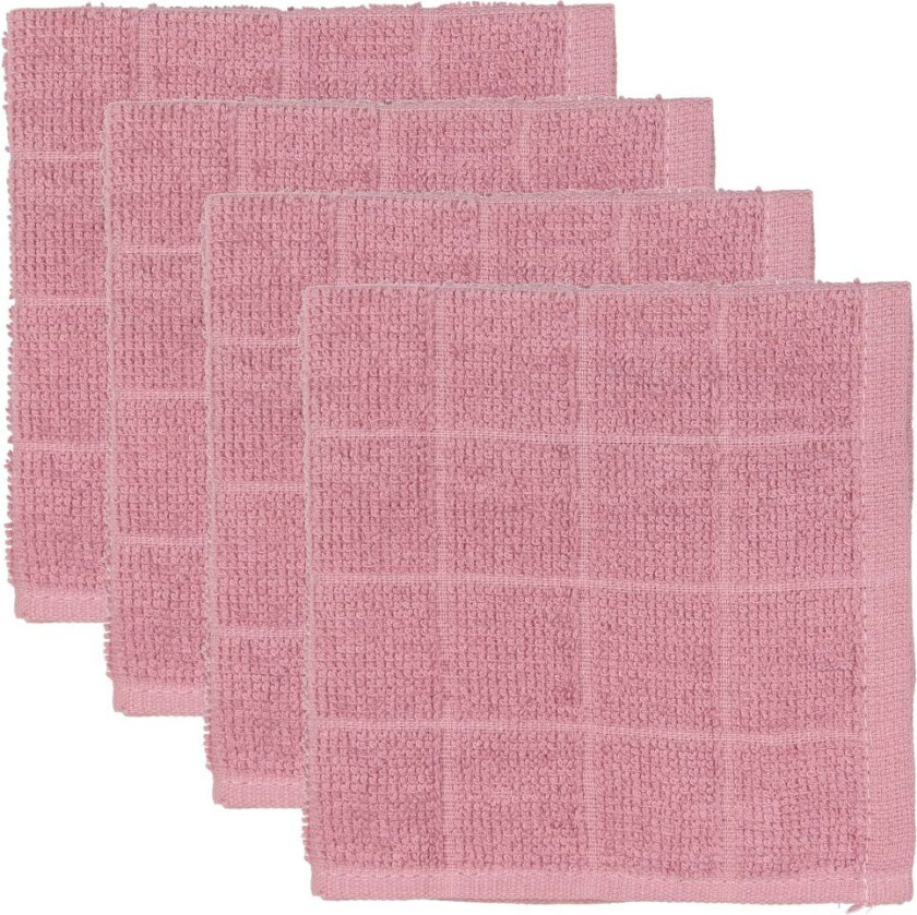 Pippi Vaskekluter - 4-pack - Gl. Rosa - Pippi Baby - OneSize - Vaskeklut