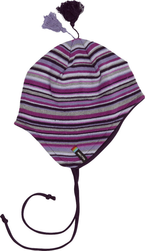 Strikkelue - Lilla Stripete - - 9-12 md - Lue