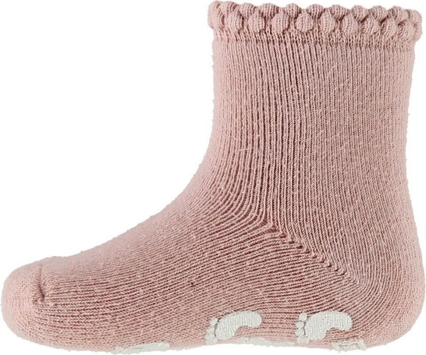 Sokker m. Anti-Skli - Lys Rosa - - 3-6 md - Sokker