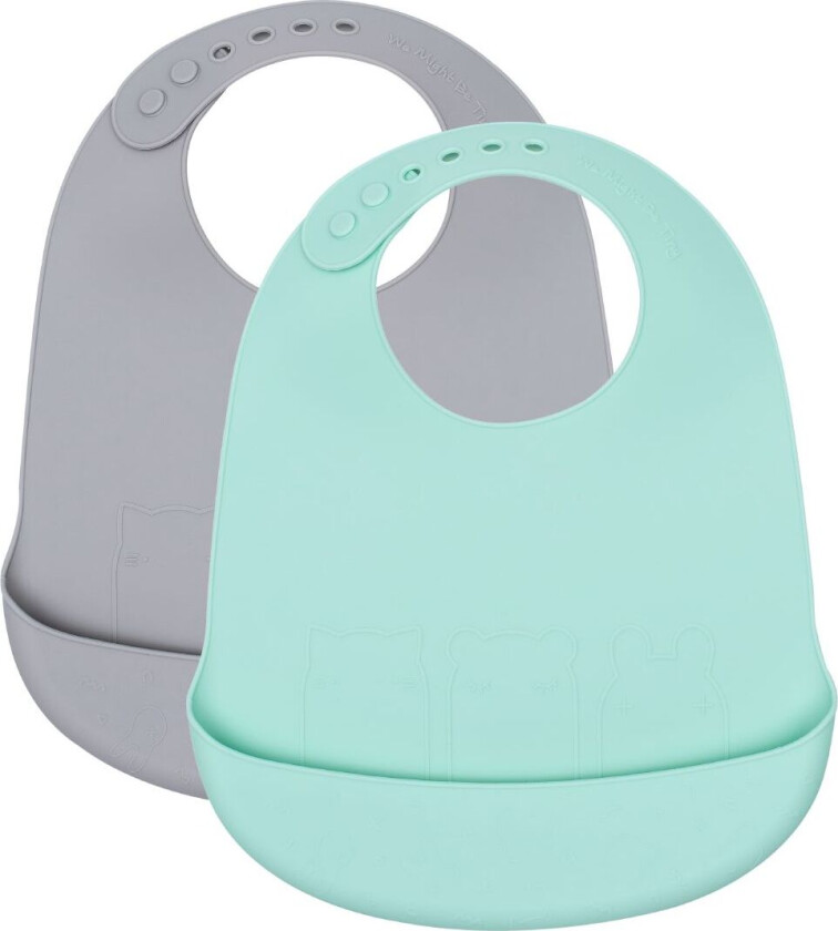 Smekke - 2-pack - Silikon - Mint/Grå - - OneSize - Smekke