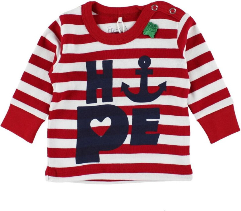Genser - Rød/Hvit Stripet m. Anker - - 62 - Genser