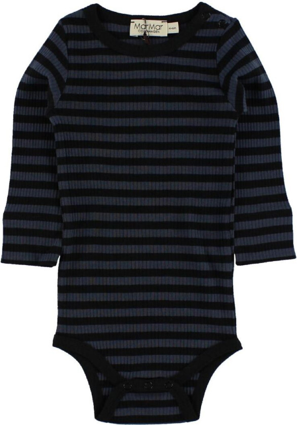 Body - L/Æ - Navy/Svart Stripet - - 56 - Langermet Body