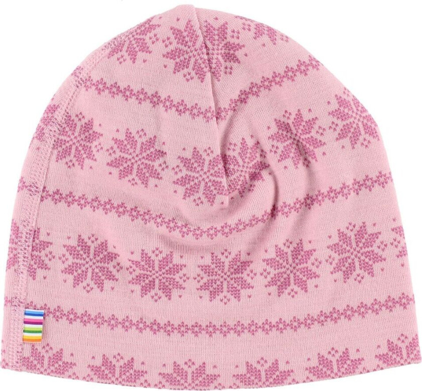 Lue - Ull/Polamid - Rosa m. Mønster - - 41 cm - Lue