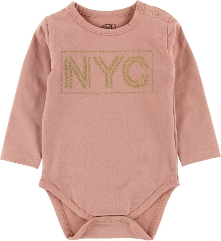 Petit by Sofie Schnoor Body L/æ - NYC - Rosa m. NYC/Gimmer - Sofie Schnoor - 56 - Langermet Body