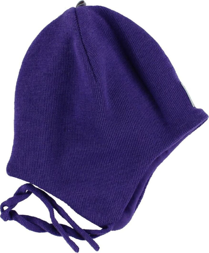 Strikkelue - Ahava - Ull/Bomull - Lilla - - 46 cm - Lue