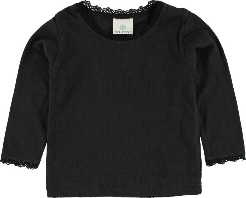 Genser - Svart m. Hullmønster - - 62 - Genser