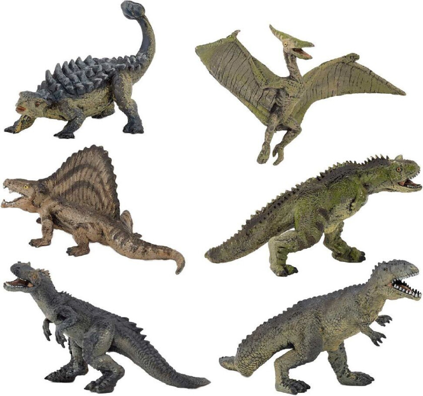 Mini Dinosaursett 1 - 3-5 cm - 6 Deler - - OneSize - Dinosaur