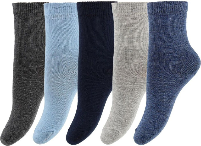 Sokker - 5-pack - Navy/Blå/Grå Melert - - 19/22 - Sokker