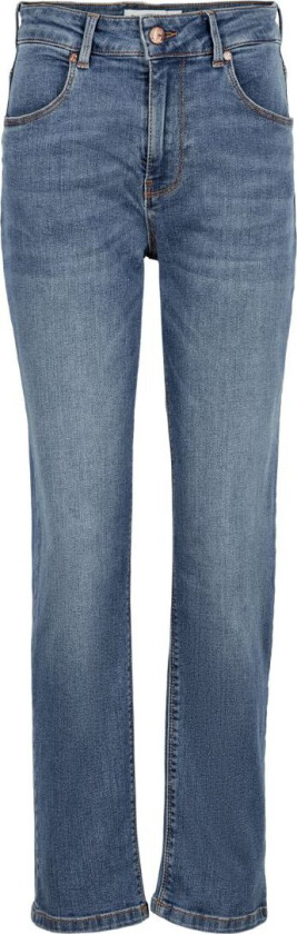Jeans - Erna Mom Fit - Medium+ Blue Vask - - 17 år (182) - Jeans