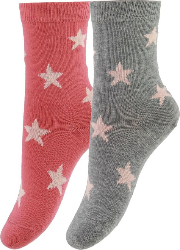 Sokker - 2-pack - Nesi - Faded Rose - - 17/19 - Sokker