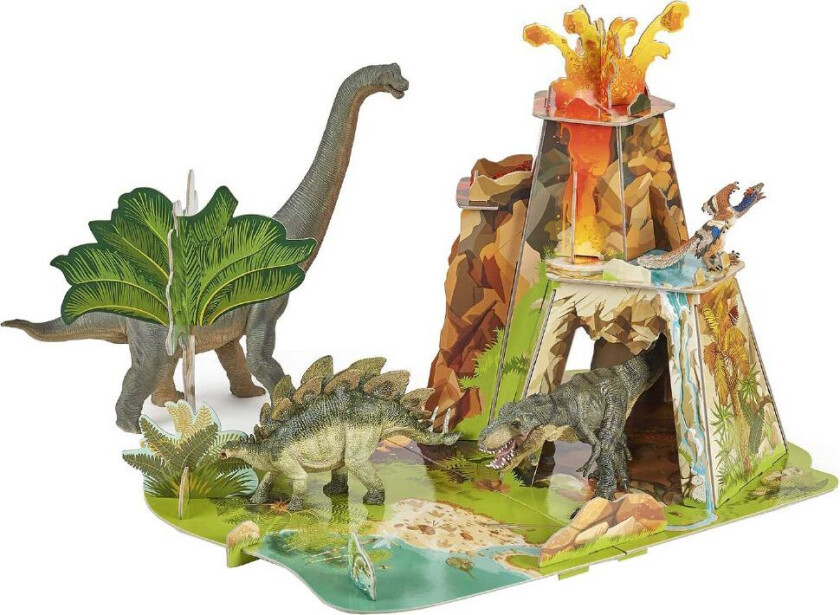 Landet av Dinosaurs - Vulkan Byggesett - - OneSize - Dinosaur