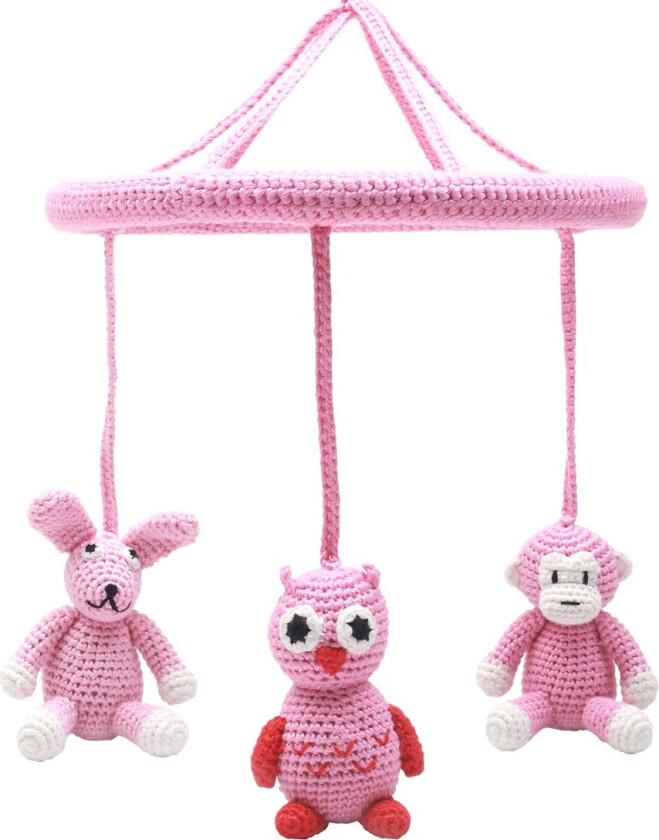 Uro - Lyserød m. Ugle/kanin/Ape - - OneSize - Uro