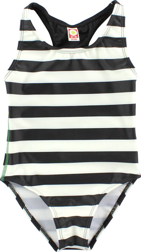 Classics Badedrakt - UV60 - Svart/Hvit Stripet - - 80/86 - Badetøy