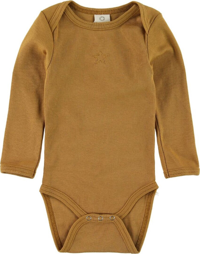 Body I/e - Hasselnøtt m. Stjerne - - 3 år (98) - Langermet Body