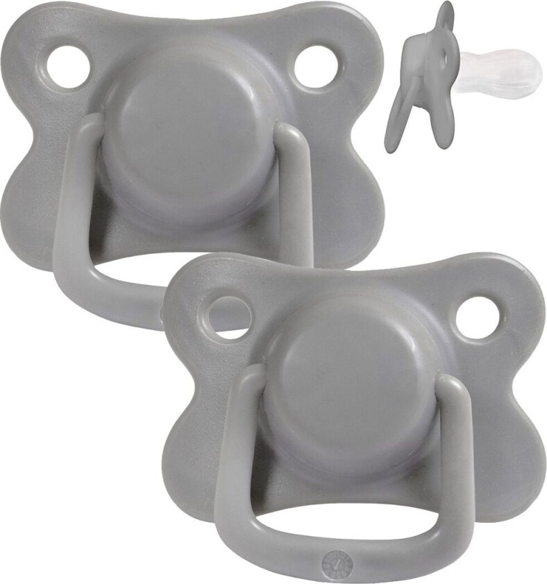 Smokk - 2-pack - M ørkengrå - - 6+ md - Smokk