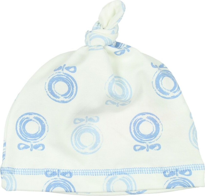 Lue - Krem/Blå m. Epler - - 45 cm - Lue