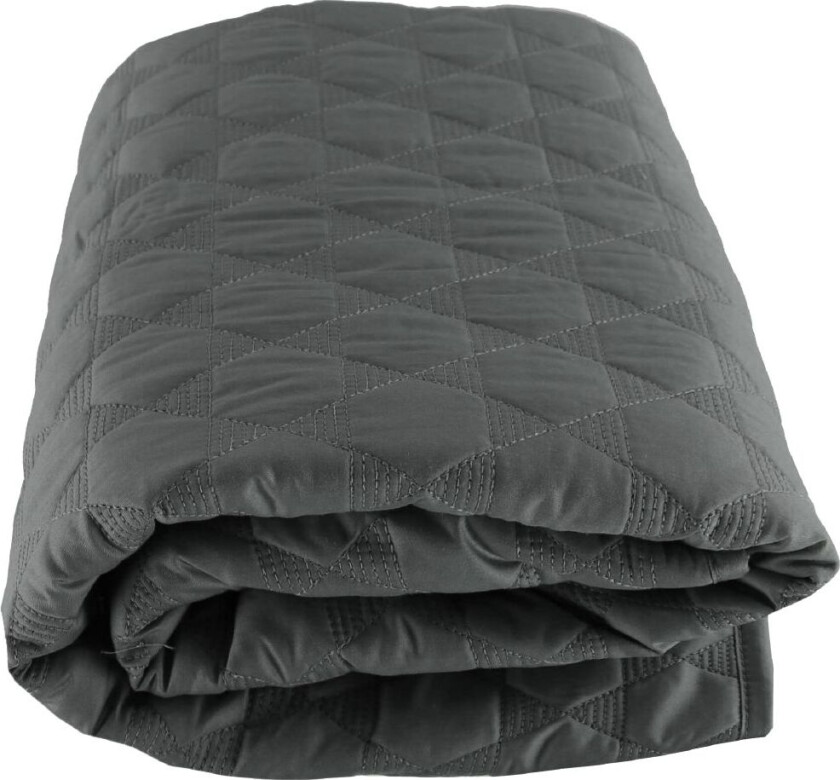 Leketeppe - 100x100 - Quiltet Kullgrå m. Stjerner - - OneSize - Lekematte