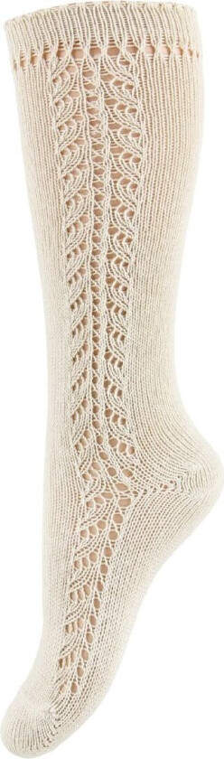 Knestrømper m. Hullmønster - Beige - - 3-6 md - Sokker
