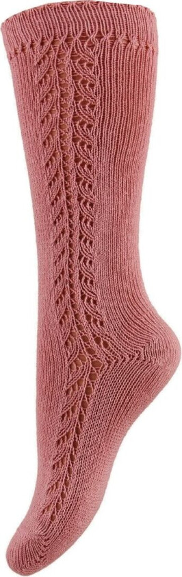 Knestrømper m. Hullmønster - Støvet Roa - - 18-24 md - Sokker