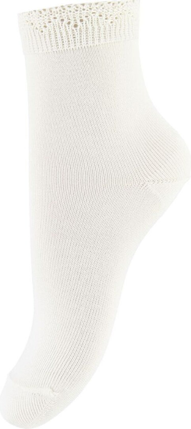 Sokker m. Blondekant - Krem - - 3-6 md - Sokker