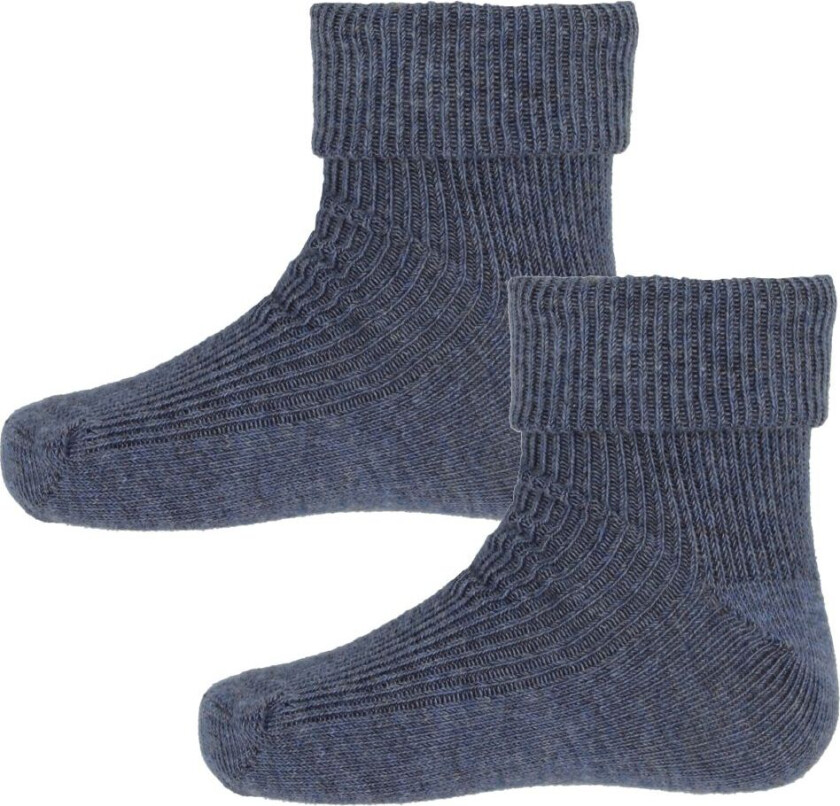 Sokker - 2-pack - Blå Melert - - 15/18 - Sokker