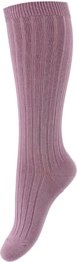 Knestrømper - Rib - Lavendel - - 6-12 md - Sokker