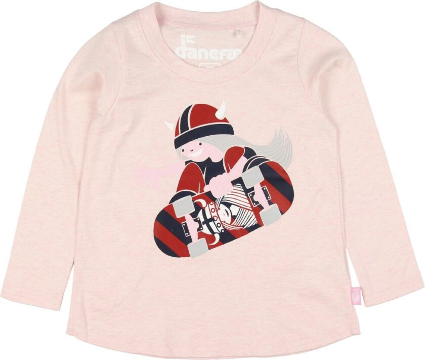 Genser - DaneNaya - Rosa Melert m. Skater Freja - - 12 år (152) - Genser