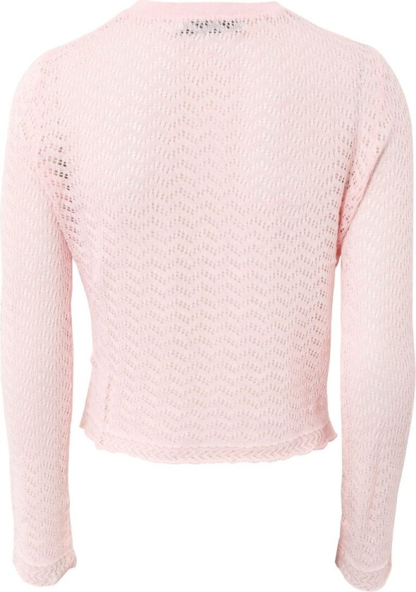 Genser - Beskåret - Strikk - Soft Peach m. Hullmønster - - 14 år (164) - Genser