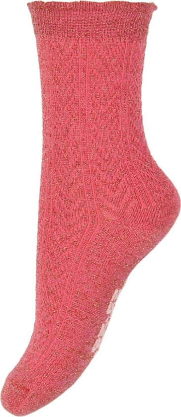 Sokker - Rosa m. Gull Glitter - - 17/19 - Sokker