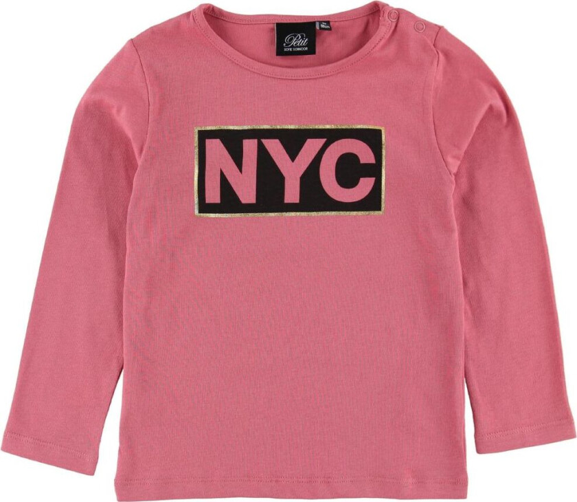 Petit By Sofie Schnoor Genser - Mørk Rosa m. NYC - Sofie Schnoor - 68 - Genser