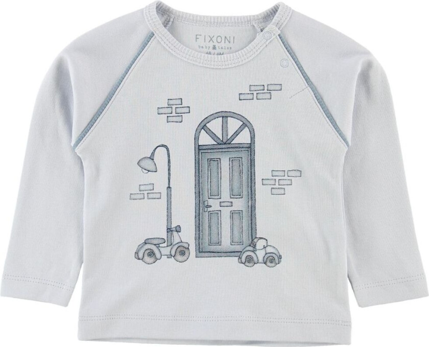 Genser - Joy - Lyseblå m. Biler - - 50 - Genser