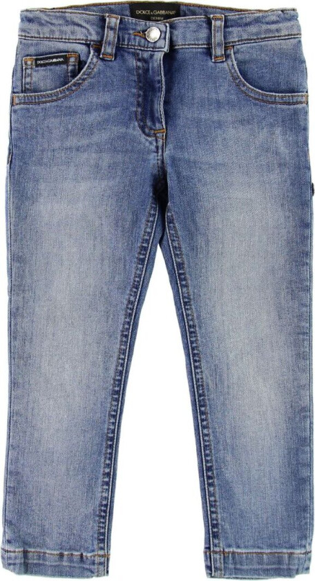 Jeans - Lyd Denim m. Rosa - - 12 år (152) - Jeans