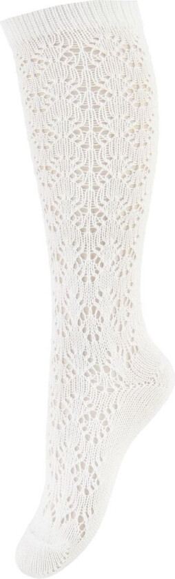 Knestrømper - Hvit m. Hullmønster - - 2-3 år (92-98) - Sokker