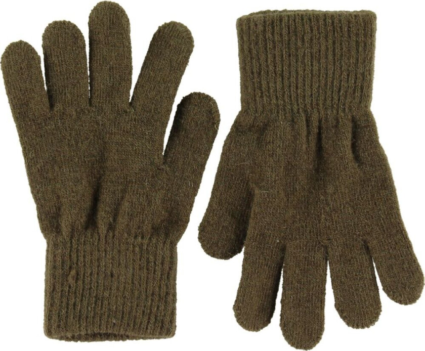 Hansker - Ull/Nylon - Militær Olive - - 7-12 år (122-152) - Handsker