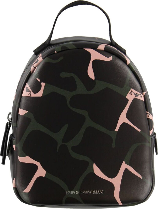 Ryggsekk - Svart m. Army/Rosa Trykk - - OneSize - Ryggsekk