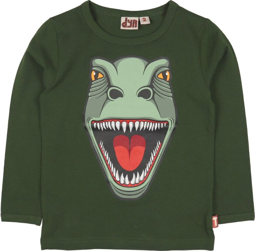 Genser - Brøl - Grønn m. Dinosaur - - 7 år (122) - Genser